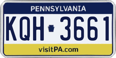 PA license plate KQH3661