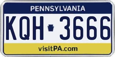 PA license plate KQH3666