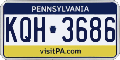 PA license plate KQH3686
