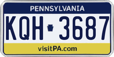 PA license plate KQH3687