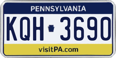 PA license plate KQH3690