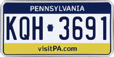 PA license plate KQH3691