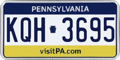 PA license plate KQH3695
