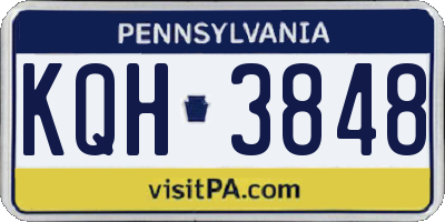 PA license plate KQH3848