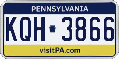 PA license plate KQH3866