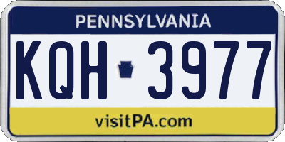PA license plate KQH3977
