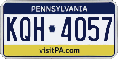 PA license plate KQH4057