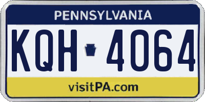 PA license plate KQH4064