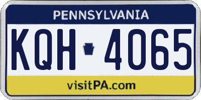 PA license plate KQH4065