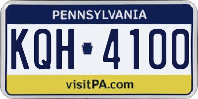 PA license plate KQH4100