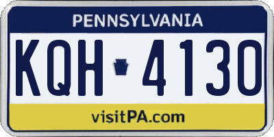 PA license plate KQH4130