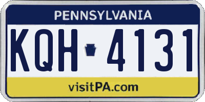 PA license plate KQH4131