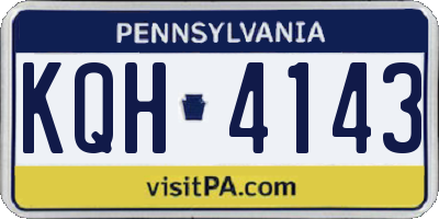 PA license plate KQH4143