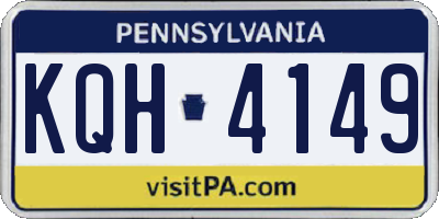 PA license plate KQH4149