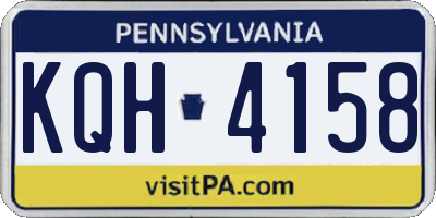 PA license plate KQH4158