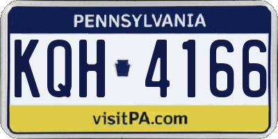 PA license plate KQH4166
