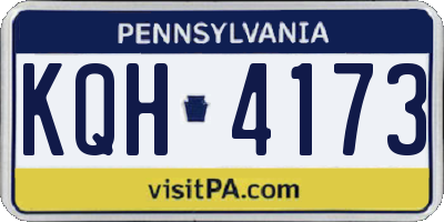 PA license plate KQH4173