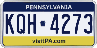 PA license plate KQH4273