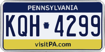 PA license plate KQH4299