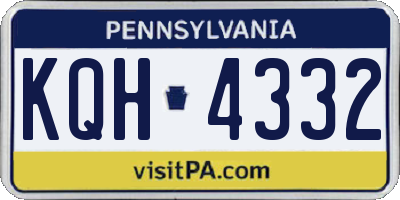 PA license plate KQH4332