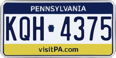 PA license plate KQH4375