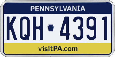 PA license plate KQH4391