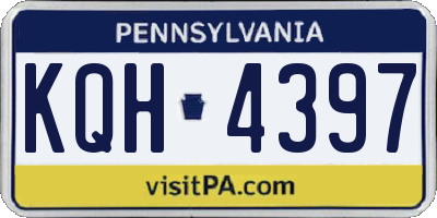 PA license plate KQH4397