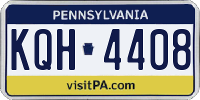PA license plate KQH4408