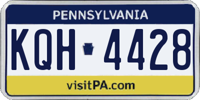 PA license plate KQH4428
