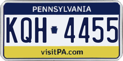 PA license plate KQH4455
