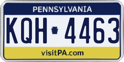 PA license plate KQH4463