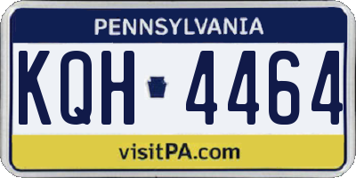 PA license plate KQH4464