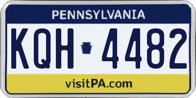 PA license plate KQH4482