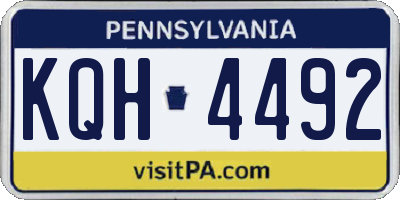 PA license plate KQH4492