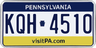 PA license plate KQH4510