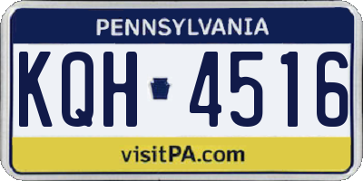 PA license plate KQH4516