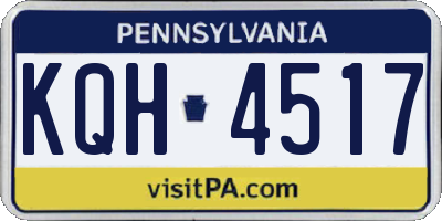 PA license plate KQH4517