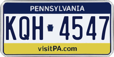 PA license plate KQH4547