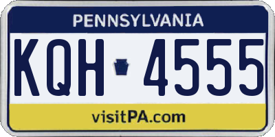 PA license plate KQH4555