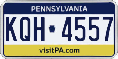 PA license plate KQH4557