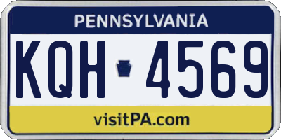 PA license plate KQH4569