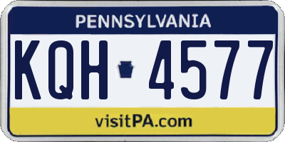 PA license plate KQH4577