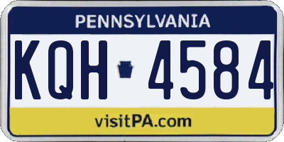 PA license plate KQH4584