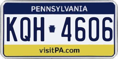 PA license plate KQH4606