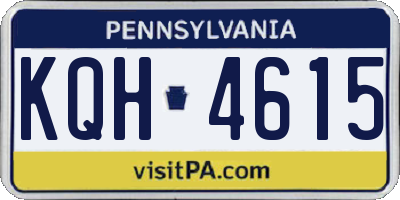 PA license plate KQH4615