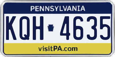PA license plate KQH4635