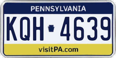 PA license plate KQH4639