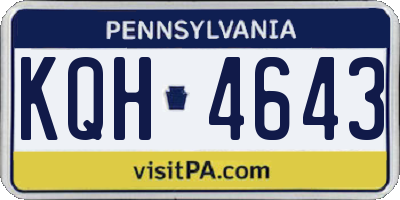 PA license plate KQH4643