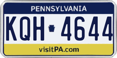 PA license plate KQH4644