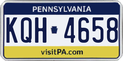 PA license plate KQH4658